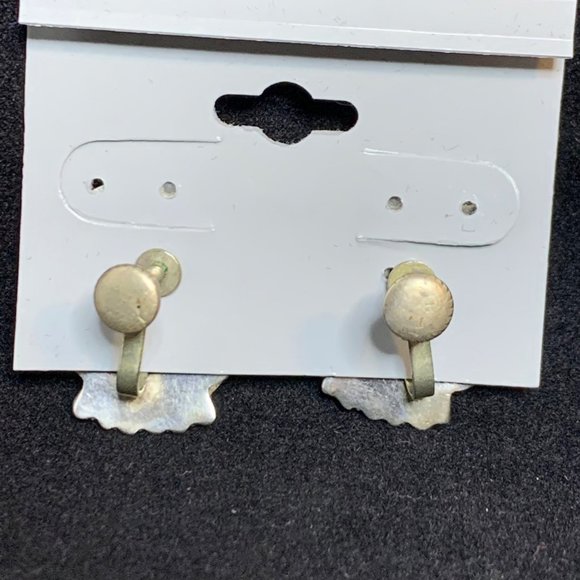 Hecho En Mexico Sterling Silver Abalone Earrings - Picture 4 of 6